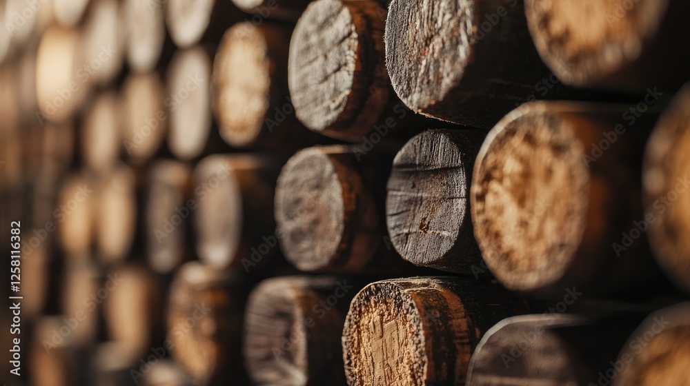 Poster natural textures of wine corks displayed in a close-up shot, each one representing the essence of a 