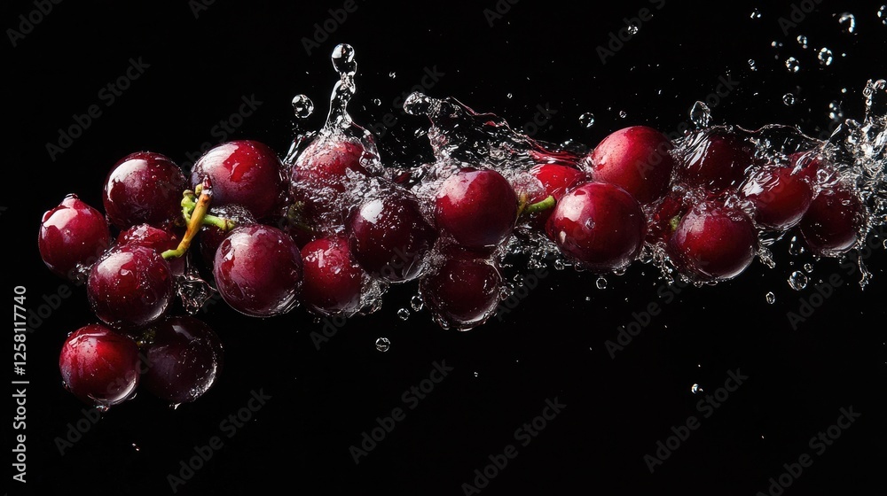 Poster red wine flowing gracefully in mid-motion, capturing the elegance and indulgence of a rich beverage 