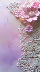 Obraz premium lace pattern watercolor paper