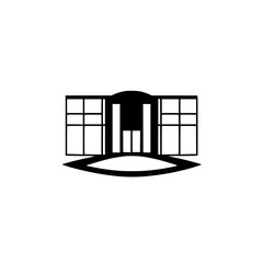 Architectural Modernist Rendering: Black and White of Geometric Lines, Shapes, and Forms.