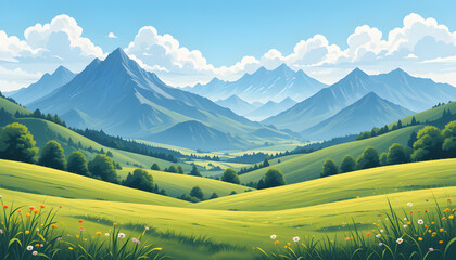 Mountain valley meadow