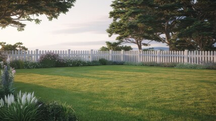 Lawn, Beautiful green grass garden