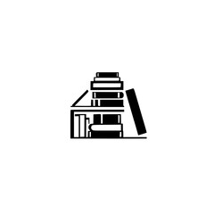 Minimalist illustration of a stack of books, representing knowledge and education.