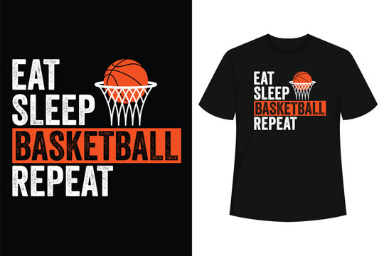 Basketball Coach Eat Sleep Basketball Repeat Basketball T-Shirt