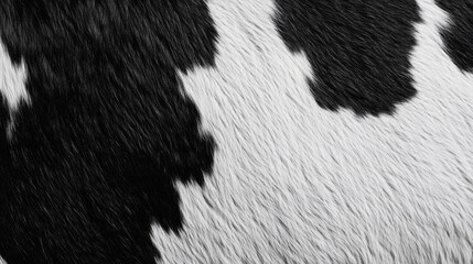 Abstract black and white fractal with a cow pattern and intricate textures. Modern graphic design on a pixel canvas.