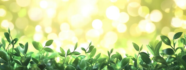 A blurred background of sunlight shining through the green grass, creating a warm and inviting atmosphere with ample space for text or images.