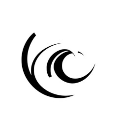 Abstract black and white minimalist artwork with curved lines.