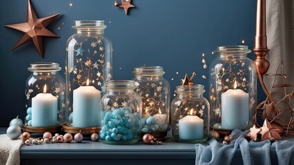 wwwwwwGlowing candle, winter celebration, dark night, illumination, artificial intelligence, brightening
