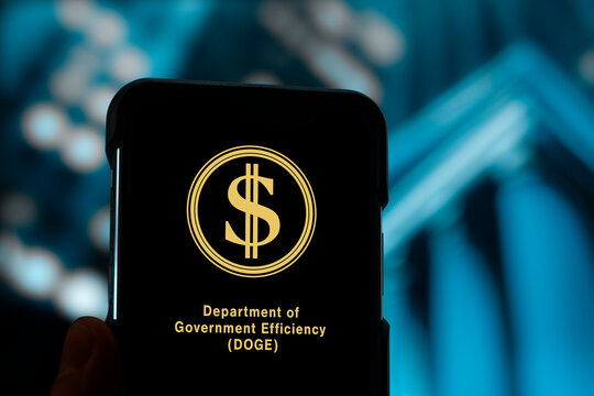Guilherand-Granges, France - February 11, 2025. The Department of Government Efficiency (DOGE) enhances public sector performance through innovation and cost-saving measures.