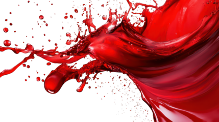 red wine splash isolated on white background
