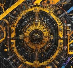 Obraz premium Illustration of abstract technology background.