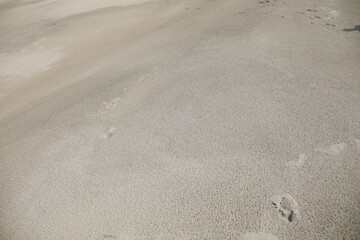 footprints on the sand