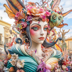 Las fallas fest figures in Valencia