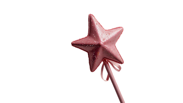magic pink wand on a transparent background