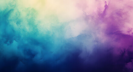 Naklejka premium Abstract Colorful Cloudscape Digital Painting with Teal Purple and Pink Hues