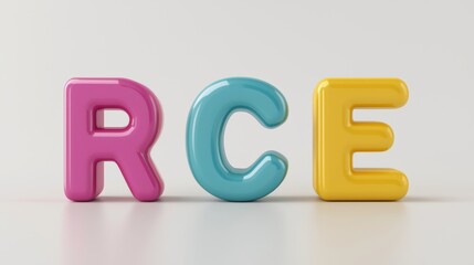 Colorful, playful alphabet letters arranged artistically, perfect for education, design, or children's themes.