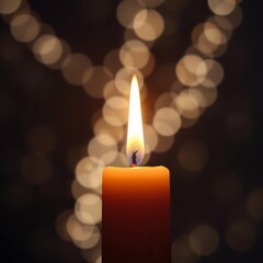 Candle flame light at night with abstract circular bokeh background christmas lights Bokeh light lights background bokeh abstract light bright effect shiny