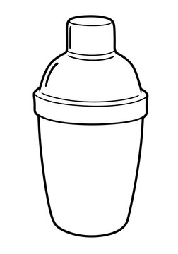 black and white cocktail shaker clip art preview