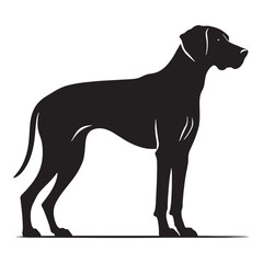 Minimalist Rhodesian Ridgeback silhouette highlighting elegant posture - Rhodesian Ridgeback illustration - minimal Rhodesian Ridgeback vector - dog silhouette
