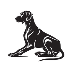 Precision-crafted Rhodesian Ridgeback silhouette with clean geometry - Rhodesian Ridgeback illustration - minimal Rhodesian Ridgeback vector - dog silhouette 