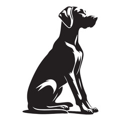Sharp and defined Rhodesian Ridgeback silhouette ideal for branding - Rhodesian Ridgeback illustration - minimal Rhodesian Ridgeback vector - dog silhouette
