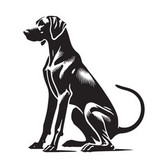 Artistic and dynamic Rhodesian Ridgeback silhouette featuring bold lines - Rhodesian Ridgeback illustration - minimal Rhodesian Ridgeback vector - dog silhouette
