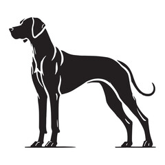 Stylish Rhodesian Ridgeback silhouette offering a contemporary aesthetic - Rhodesian Ridgeback illustration - minimal Rhodesian Ridgeback vector - dog silhouette
