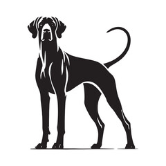 Unique and minimal Rhodesian Ridgeback silhouette for sleek compositions - Rhodesian Ridgeback illustration - minimal Rhodesian Ridgeback vector - dog silhouette

