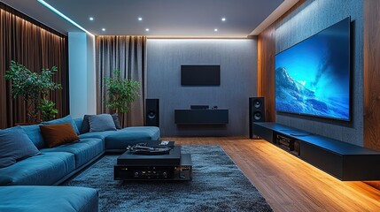 Home Entertainment Technology - Advanced home entertainment systems, from smart TVs to surround sound, ideal for modern living and home cinema designs.