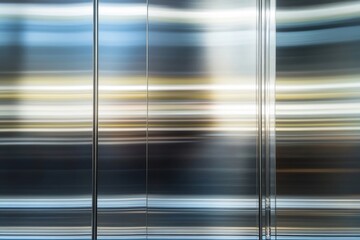 Abstract Metallic Motion Blur Elevator Doors