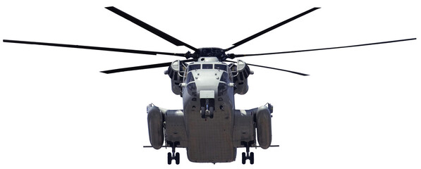 military helicopter isolated	