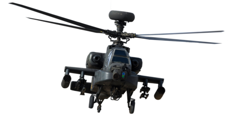 military helicopter isolated	