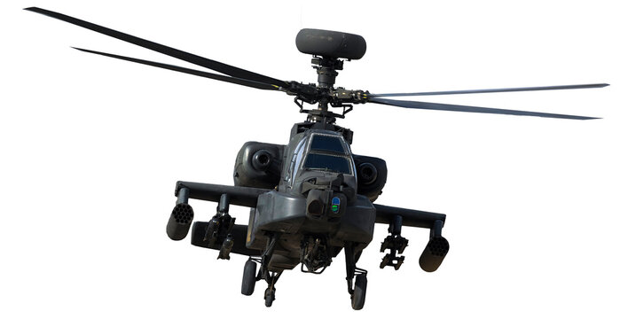 military helicopter isolated	
