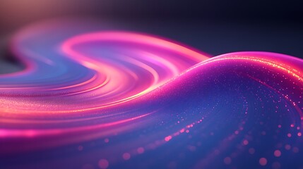 Abstract Pink And Blue Swirling Light Waves