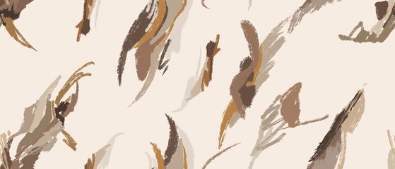 abstract Seamless Pattern with earthy tones of Gray, Orange, Yellow, and Brown, fit for home decor, fashion, stationery, digital design