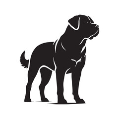 Distinctive Rottweiler silhouette for contemporary and creative use - Rottweiler illustration - minimal Rottweiler vector - dog silhouette
