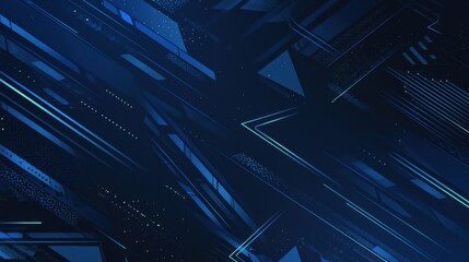 Abstract minimalist wallpaper with clean geometric patterns and figures on Blue background. Featuring white space in the center for text, ideal for design templates and modern banners.