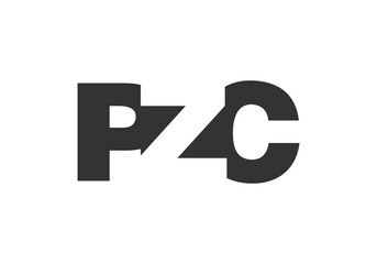 PZC logo design. Initial letter P Z C bold font style for tech startups, consulting, corporate branding. Creative company name, headlines typography identity, trendy logotype.