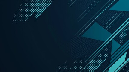 Abstract Blue Background with Diagonal Lines and Dots for Design Banner Template, Featuring Geometric Minimalist Wallpaper with Copy Space on Blue Background