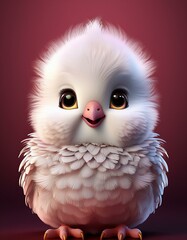 Obraz premium Niedlicher Wellensittich, bordeaux Hintergrund