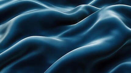 Fototapeta premium Abstract Blue Draped Fabric Texture Background