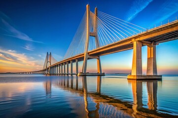 Lisbon's Vasco da Gama Bridge Panoramic Macro Photography