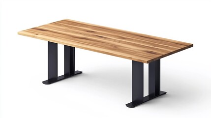 Modern Wooden Desk, Studio Shot