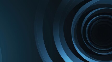 Obraz premium Blue background with concentric circles. Banner template with white space in the center for text. Suitable for abstract minimalist wallpaper and contemporary digital projects.
