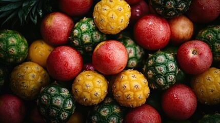 Summer Fruits (Watermelon, Pineapple, etc.) - Fresh and juicy summer fruits like watermelon and pineapple, ideal for food photography, healthy eating, and picnics.