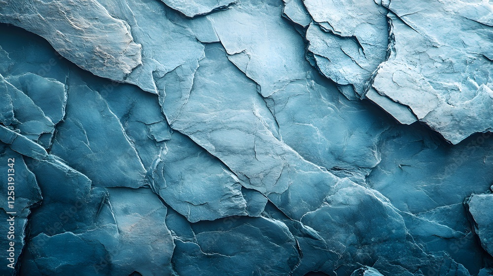 Poster close-up view of a textured blue stone surface. the image showcases the natural formations and color