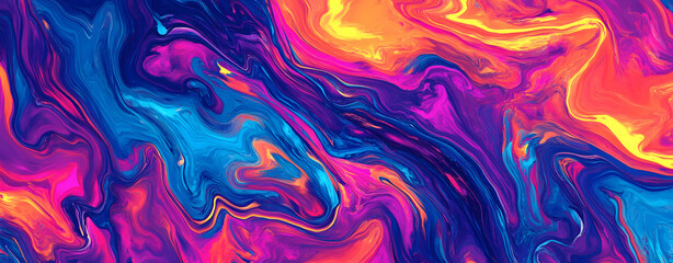 Fototapeta premium Abstract Colorful Swirls Vibrant Fluid Painting Dynamic Energy Motion Texture Background