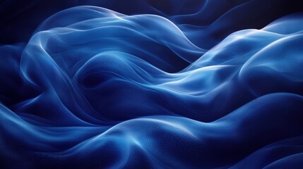 Obraz premium Fractal Designs on Blue Background for Design, Banner Template, Minimalist Abstract Wallpaper with Copy Space, Simple Geometric Modern Wallpaper for Text Placement and Creative Use