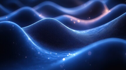 Fractal Designs on Blue Background for Design, Banner Template, Minimalist Abstract Wallpaper with Copy Space, Simple Geometric Modern Wallpaper for Text Placement and Creative Use