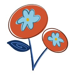 Orange flower illustration